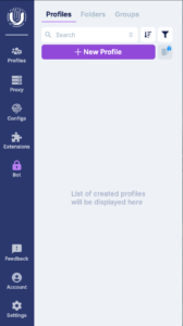 Первый экран при входе в Undetectable