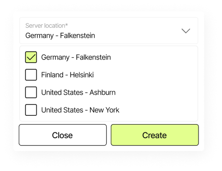 Selecting server location