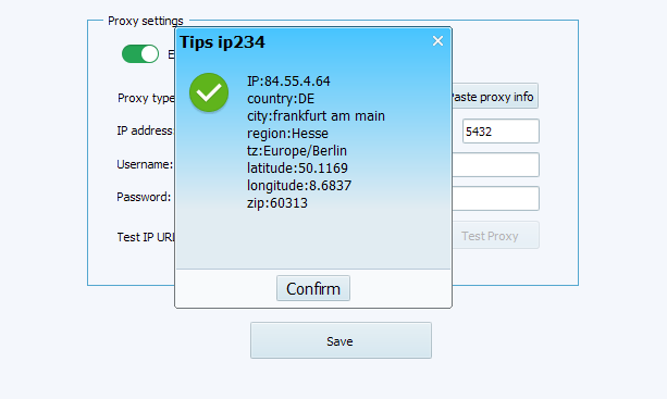 правильно установленнвые прокси в XLogin