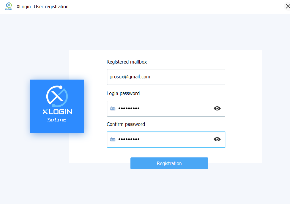 Регистрация в XLogin

