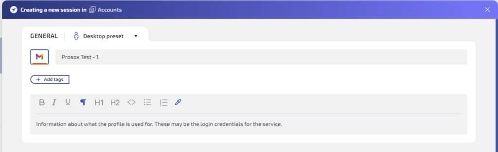 Если используете профили браузера с Cookies, импортируйте их в разделе “Data”.
Выберите настройки работы с отпечатком браузера. Вы можете как вручную указать необходимые параметры устройства, так и создавать профили в автоматическом режиме, генерируя профиль с оптимальными настройками.

